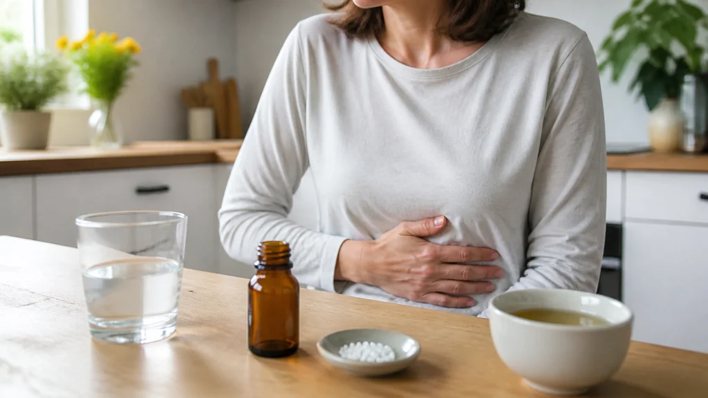 Illustration éditoriale pour l’article « Comment soulager une crise de foie par l'homéopathie »