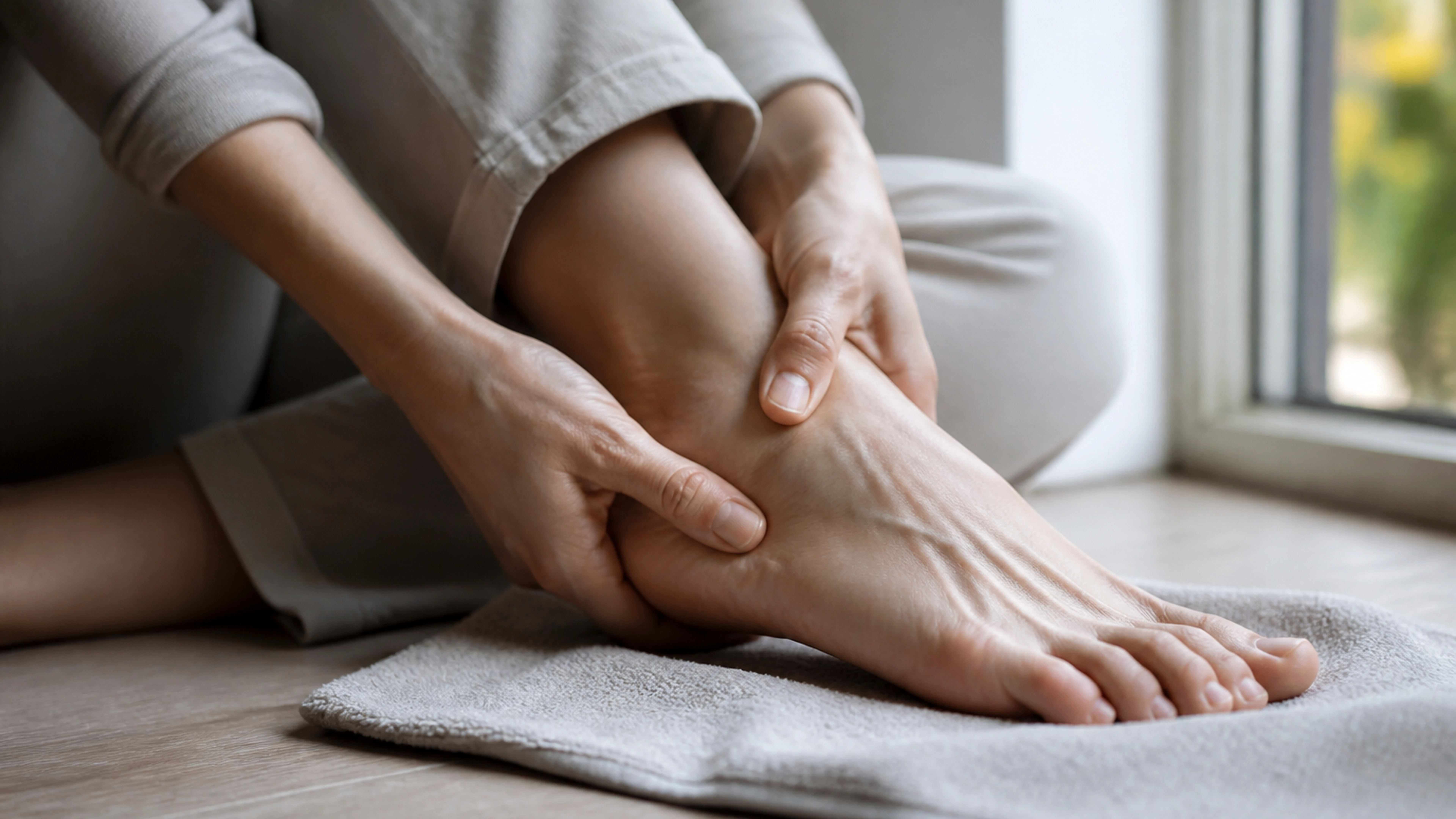 Illustration éditoriale pour l’article « Massage de l'épine calcanéenne : soulager votre douleur »