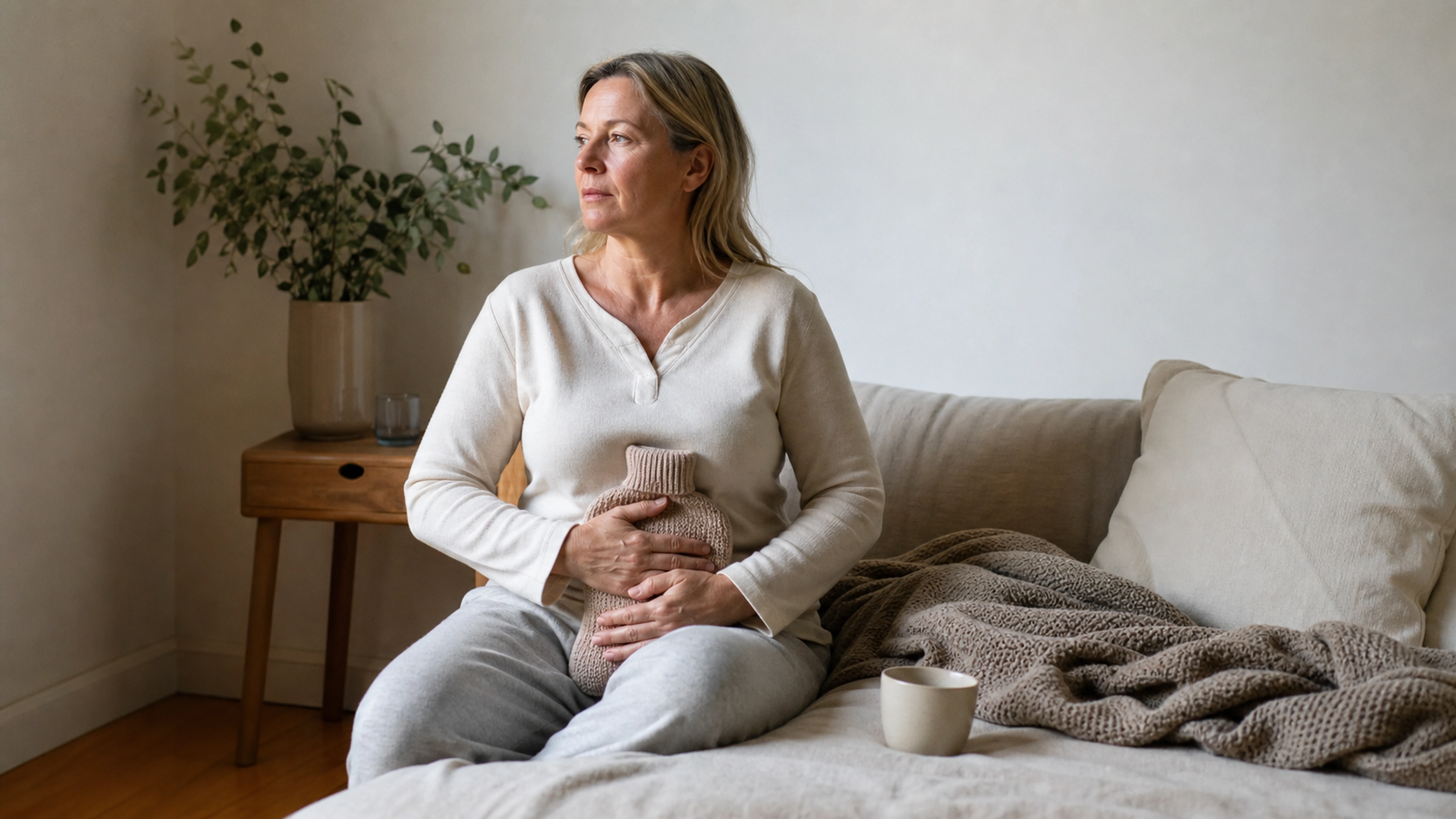 Illustration éditoriale pour l’article « Ovariectomie et ménopause : bien vivre le choc chirurgical »
