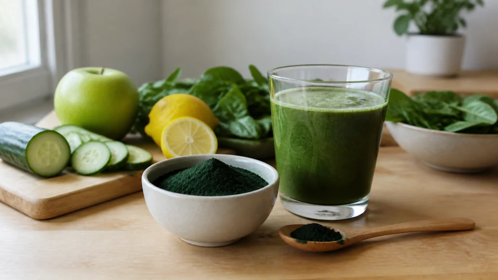 Illustration éditoriale pour l’article « Spiruline minceur : l'atout naturel pour perdre du poids »